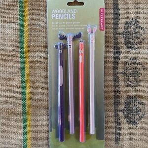 Kikkerland Woodland Animal Pencils Set